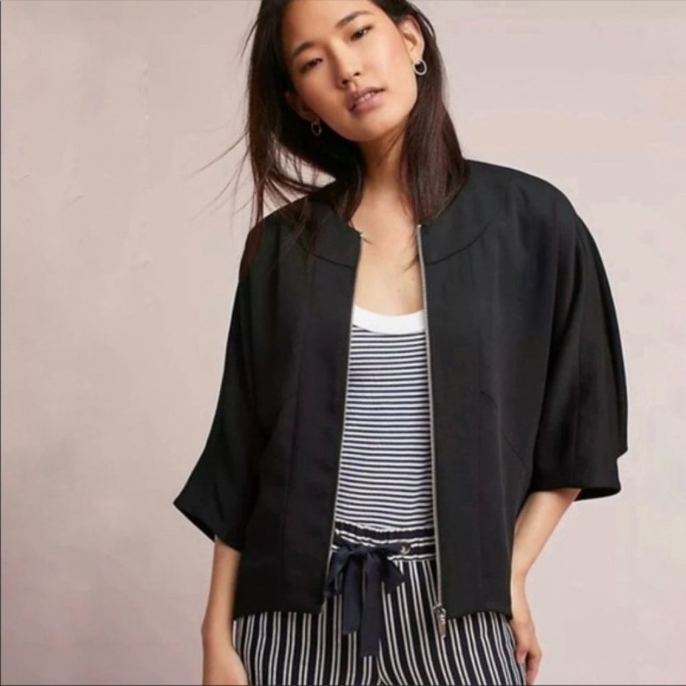 ANTHROPOLOGIE Cartonier Jay Cape Black Jac…